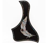 Premium Solid Rosewood Acoustic Guitar Pickguard - For Taylor Guitar Scratch Plate with Real Abalone Shell Inlay, Self-Adhesive with 3M Backing, 27 Unique Patterns & Multiple Sizes (SN27)