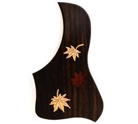 Premium Solid Rosewood Acoustic Guitar Pickguard - For Taylor Guitar Scratch Plate with Real Abalone Shell Inlay, Self-Adhesive with 3M Backing, 27 Unique Patterns & Multiple Sizes (SN23)