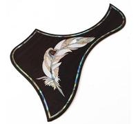 Premium Solid Rosewood Acoustic Guitar Pickguard - For Taylor Guitar Scratch Plate with Real Abalone Shell Inlay, Self-Adhesive with 3M Backing, 27 Unique Patterns & Multiple Sizes (SN09)