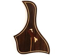 Premium Solid Rosewood Acoustic Guitar Pickguard - For Taylor Guitar Scratch Plate with Real Abalone Shell Inlay, Self-Adhesive with 3M Backing, 27 Unique Patterns & Multiple Sizes (SN17)