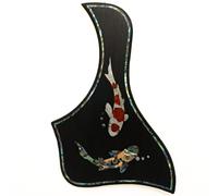 Premium Solid Rosewood Acoustic Guitar Pickguard - For Taylor Guitar Scratch Plate with Real Abalone Shell Inlay, Self-Adhesive with 3M Backing, 27 Unique Patterns & Multiple Sizes (SN13)