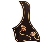 Premium Solid Rosewood Acoustic Guitar Pickguard - For Taylor Guitar Scratch Plate with Real Abalone Shell Inlay, Self-Adhesive with 3M Backing, 27 Unique Patterns & Multiple Sizes (SN16)