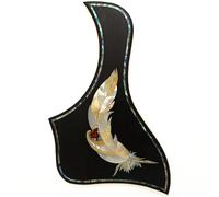Premium Solid Rosewood Acoustic Guitar Pickguard - For Taylor Guitar Scratch Plate with Real Abalone Shell Inlay, Self-Adhesive with 3M Backing, 27 Unique Patterns & Multiple Sizes (SN11)