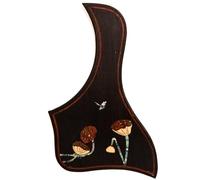 Premium Solid Rosewood Acoustic Guitar Pickguard - For Taylor Guitar Scratch Plate with Real Abalone Shell Inlay, Self-Adhesive with 3M Backing, 27 Unique Patterns & Multiple Sizes (SN14)