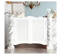 Premium Solid Wood Cafe Saloon Doors - Elegant Louvered Indoor Privacy Door for Balcony & Bathroom Auto-Close Hinged Partition Pine Wood (W150xH120cm/59.06x47.24in)