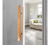 Premium Solid Wood Door Handle Set Long Rectangular Sliding Handle for Conservatory Cupboard Pocket Doors, Durable Replacement Cabinet Hardware for Interior Sliding Doors