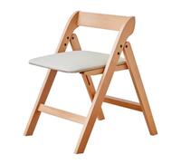 Premium Solid Wood Folding Chair Nordic Style Stackable Dining Chairs with Padded Seat Portable Kitchen Accent Side Chairs for Dining Room & Office (Style 1)