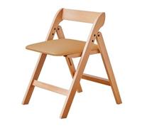 Premium Solid Wood Folding Chair Stackable Nordic Style Dining Chairs with Padded Seat Portable Kitchen Accent & Side Chairs for Dining Room Office (Style 2)