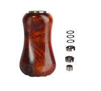 Premium Solid Wood Knobs with Integrated Metal Arm for Reels Casting Reels and Waterdrop Reels Fits 4mm Shaft and Standard Reel Housing Threads (1set Pear Blossoms)