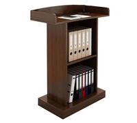 Premium Solid Wood Lectern Podium with Storage Shelf - Tall Wooden Pulpit for Church, School, Presentations & Seminars - Durable & Elegant Design