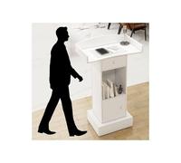 Premium Solid Wood Pulpit LecternAdjustable Height Podium for Customer Reception Elegant Oak Finish MultiFunctional Stand & Stylish Wooden Desk for Presentations