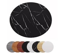 Premium Solid Wood Rotating Serving Tray 360° Round Ø 45100cm Ideal for Family Gatherings Black Marble h 85cm33in Diameter