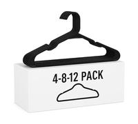 Premium Space Saving Clothes and Coats Hangers for Children and Adults,- Anti-Slip, Smooth Design, Durable, Lightweight and Versatile Organiser Hanging top Plastic hangers for Clothes Rail(Pack of 4)