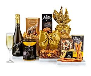 Premium Sparkling Wine Gift Basket - Chedworth Sparkling Wine Hamper with Luxury Cheese Straws, Chocolate Biscuits, Fruit Cake, Lemon Pudding - Prosecco Gift Set for Her, from Regency Hampers