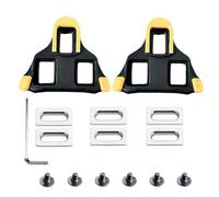 Premium SPD Cleats for Cycling Shoes - Compatible with Shimano SPD-SL, Anti-Slip, Durable High-Performance Pedal Cleats for Road & Indoor Cycling, Yellow/Red/Blue
