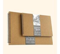 Premium Spiral Sketch Book A4 A5 Hardback Drawing Pad 160gsm Thick Wood-Pulp Paper Double-Sided Sealed Hardboard Cover Dry Media Sketch Pads (A5 Sketch Book)
