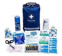 Premium Sports First Aid Kit - Fully Stocked with 2 x Ice Packs, Freeze Spray, Foil Blanket and More.