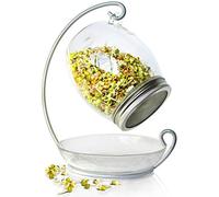 Premium Sprouting Jar Kit - Unique 30 oz Wide Mouth Sprouting Jar, Stand, Tray and 316 Stainless Screen Lid | Decorative Indoor Seed Sprouter and Germinator (1 Kit)