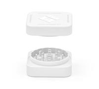 Premium Squared Ceramic Grinder Long Beach Nano Ceramic Coating 2-Piece Crusher (White)