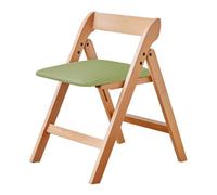 Premium Stackable Solid Wood Folding Chair Nordic Style Dining Chairs with Padded Seat Portable Kitchen Accent Ideal for Dining Room & Office Use (Style 3)