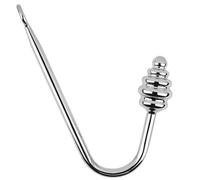 Premium Stainless Steel Anal Hook with Beaded Plug - Smooth Ergonomic Design Intimate Trainer - Comfort Fit Weighted Anchor Massager for Men and Women