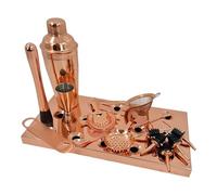 Premium Stainless Steel Cocktail Shaker Set: Bartender Kit, Cocktail Making Kit, Gift Set: Shaker, Jigger, Muddler, Strainer, Pourers, Mixing Spoon, Bar Blade & More (Copper, 14 Piece)