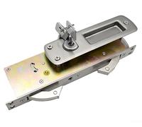 Premium Stainless Steel Double Hook Lock for Sliding Glass Doors, Strong Security Latch with Cylinder and Keys, Silver(Single)