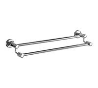 Premium Stainless Steel Double T Bar Wall-Mounted Large T Rack Rust-Resistant SUS 304 Kitchen Accessories Polished Silver Finish Adjustable 30cm-110cm