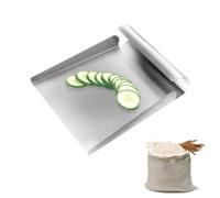 Premium Stainless Steel Dough Cutter, Chef Vegetable Taxi, Universal Aid Kitchen Spatula, Dough Card Scraper, Dough Card, Dough Scraper, 15 x 14.5 cm, for Pasta, Baking, Pastry