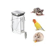 Premium Stainless Steel & Glass Pet Water Bottle - Firing Pin No-Drip Dispenser for Rabbits/Parrots/Rodents | 3 Size Options with Universal Cage Mount (350ml)