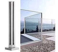 Premium Stainless Steel Glass Railing System for Bridges Patios Ladders & Hallways Balustrade Kit Vertical Fence Support for Outdoor Safety & Style