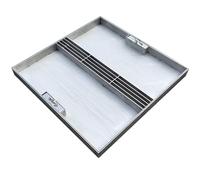 Premium Stainless Steel Invisible Manhole Cover & Frame Square Inspection Cover with Handle Durable Septic Tank Cover for Indoor/Outdoor Use 500x500x50mm