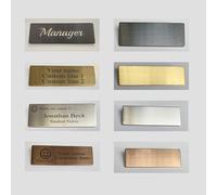 Premium Stainless Steel Name Badges, Employee Name Badges, Customer Service Name Badges, Assistance Name Badges, NHS Name Badges, Name tages, Employee Name Tags, (Silver)