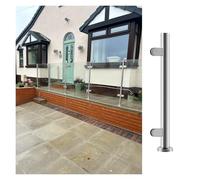 Premium Stainless Steel Railing Brackets & Clamps - Durable & Stylish for Indoor/Outdoor Use - Easy Installation for Patios, Decks, & Railing - Weatherproof, Rust-Resistant, Modern Decor