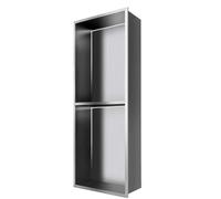 Premium Stainless Steel Recessed Shower - Waterproof Bathroom Storage for Shampoo & Toiletries Grey 35.4x11.0x4.9in - Stylish nizer Solution