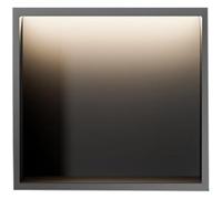 Premium Stainless Steel Recessed Shower Waterproof Bathroom Wall Shelf & Storage Caddy Top-Mounted nizer for Toiletries & Essentials (Black 32x32x12.5cm)