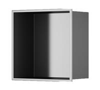 Premium Stainless Steel Shower Shelf - Waterproof Bathroom Storage for Shampoo & Toiletries Gold Finish Space-Saving Design Ideal for Wet Rooms & Alcoves 47.25x1 (Grey 32x32x12.5CM)
