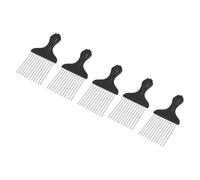 Premium Stainless Steel Wide-Tooth Hair Pick Comb for Men - Detangling Braiding & Styling Tool with Ergonomic Grip - Finish