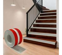 Premium Stair Nosing Profile, Self-Adhesive, 2 m Stair Edge Protection, Stair Angle, Stair Profile Rubber, Non-Slip Silicone Rubber Edge Protection for Indoor/Outdoor Use, L-Shaped Step Edge, Grey