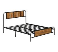 Premium Steel Double Bed Frame with Headboard - High-Quality, Sturdy Design - Br
