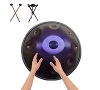 Premium Steel Hand Drum, 22" 9/10/12 Notes D Minor Handpan Instrument, Steel Handpan Drums For Adults And Children, 432Hz/440Hz Hand Drum Percussion Instrument(Dark purple,9 notes(440HZ))
