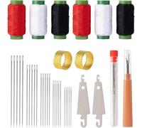 Premium Steel Needles Set 36 pcs, Sewing Tool Set -Big Eye Steel Sewing Needles Kit, Threader & Needle Repair Kit Stainless Steel Needle for Crafts, Repair, Quilting | Beginner-Friendly (1Set)