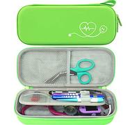 Premium Stethoscope Case with Divider and ID Slot for 3M Littmann Classic III, Cardiology IV Diagnostic and More Stethoscopes with Pocket for Nurse Accessories (Lime Green)