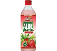 Premium Strawberry Flavored Aloe Vera Drink with Real Natural Aloe Pieces - 12 x 500ml PET Bottles in Bulk Carton - Sweet, Refreshing, Gluten-Free & Lactose-Free Beverage
