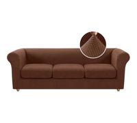 Premium Stretch Chesterfield Sofa Cover with Separate Cushion Covers Thick Fabric for Living Room Furniture Caffè Leggero 3-Seater Easy Fit & Durable