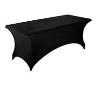 Premium Stretchable Tablecloth Set - 2 Wrinkle-Resistant Covers for 4FT/6FT/8FT/10FT Tables - Ideal for Parties Weddings Banquets & Events - Durable & Elegant Design