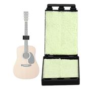 Premium String Cleaner - Guitar Cloth Tool for Players | Abs with Black Soft Bottom Green Hard, Ergonomic Compact Design, Easy Grip Instrument Accessory, Works Violin, Ukulele Mandolin