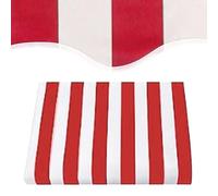Premium Stripe Retractable Awning Replacement Fabric10ft 12ft 16ftDurable Polyester Sunshade Canopy Cover for Outdoor PatioCustom (Red 12x10ft/365x300cm)