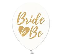 Premium Strong Balloons - Bride to be, Crystal Clear and Gold, Hen Party Bridal Shower Decoration Balloons 30cm (6)