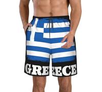 Premium Summer Shorts Gr reece Flag Mens Beach Shorts Quick Dry Board Surfing Shorts for Pools, Swimming, Summer XXL